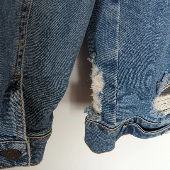Mavi Light Blue Distressed Denim Jacket - Picture 3 of 10